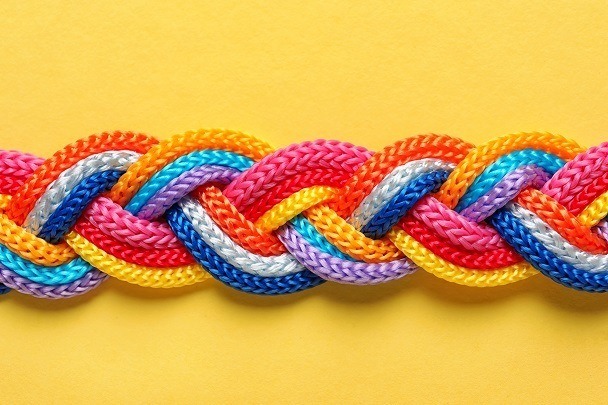 Colorful braided rope showing professional resiliency